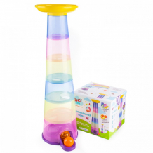 Купить развивающая игрушка fancy baby пирамидка увлекательная башня-горка spin02