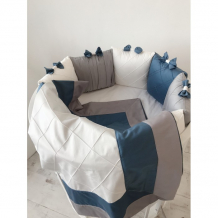 Купить комплект в кроватку krisfi космос (13 предметов) для прямоугольной кроватки бп10062