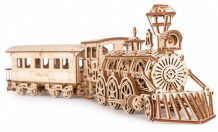 Купить wood trick механическая сборная модель локомотив r17 с рельсами 1234-r17