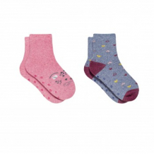 Купить носки детские, 2 пары, серый, розовый mothercare 997249103