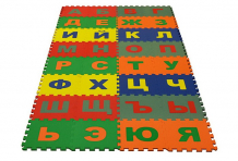 Купить игровой коврик eco cover мягкий пол алфавит русский 25x25 см (32 детали) р56697