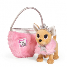 Купить chi-chi love 5893126129 плюшевая собачка &quot;принцесса&quot;, с пушистой сумкой, 20 см