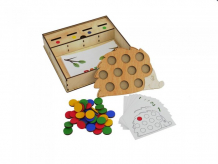 Купить деревянная игрушка raduga kids развивающая мозаика-сортер с карточками повтори за ежиком rk1097