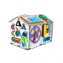 Купить деревянная игрушка iwoodplay бизиборд домик со светом добрый доктор 43x31x31 см id0604