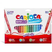 Купить набор двухсторонних фломастеров carioca "birello", 24 цвета ( id 10627314 )
