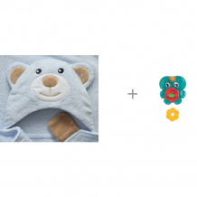 Купить babybunny полотенце с капюшоном мишка и игрушка для ванны playgro фонтанчик 