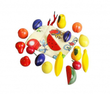 Купить деревянная игрушка rntoys волшебный мешочек фрукты-ягоды цветные д-297