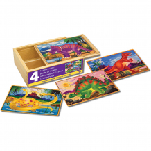 Купить набор деревянных пазлы melissa & doug "динозавры", 4 шт ( id 3927705 )