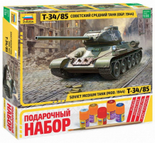 Купить звезда набор подарочный-сборка советский средний танк т-34/85 3687п