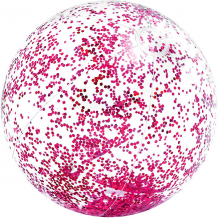 Купить надувной пляжный мяч с блестками intex розовый ( id 14691149 )