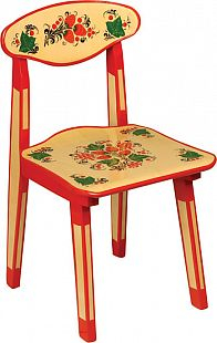 Купить стул детский хохлома 33168, цвет:художественная роспись ягода/цветок ( id 104580 )