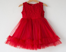 Купить trendyco kids платье трикотажное с гипюром тк562