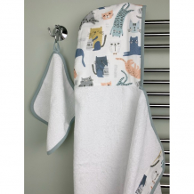 Купить mom'story design полотенце с капюшоном и полотенце для лица коты twlkids/ct