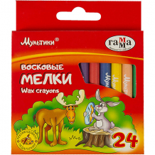 Купить восковые мелки гамма "мультики", 24 цвета ( id 14631622 )