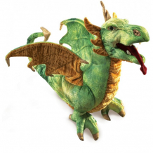 Купить мягкая игрушка folkmanis зеленый дракон 45 см 2812