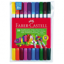 Фломастеры двусторонние Faber-Castell, 10 шт, смываемые ( ID 1717355 )