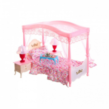 Купить глория набор мебели для кукол кровать с балдахином 2314 д20010