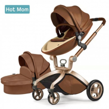 Купить коляска hot mom leather (f22) 2 в 1 