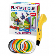 Купить funtastique набор: 3d-ручка one и pla-пластик 7 цветов fp001a