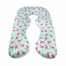 Купить amarobaby подушка для беременных фламинго 340х72 см 