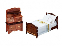 Купить sylvanian families классические коричневые кровать и комод 2075