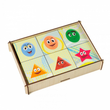 Купить деревянная игрушка paremo игровой набор мемори геометрия pe720-83
