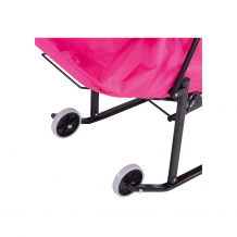 Купить санки-коляска abc academy зимняя сказка 3в, черная рама, розовый/снежинки ( id 5101414 )