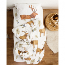 Купить постельное белье forest kids 1.5 спальное deer by lessnitsya (3 предмета) л-8861/л-8869