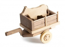 Купить деревянная игрушка dubok модель в сборе прицеп для трактора mpt0