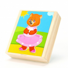 Купить деревянная игрушка мир деревянных игрушек медвеженок катя д181а
