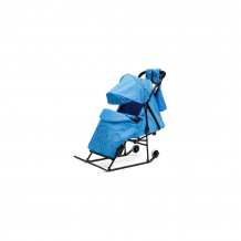 Купить санки-коляска abc academy зимняя сказка 3в авто, черная рама, голубой/зоопарк ( id 5203341 )
