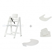 Купить стульчик для кормления kidsmill highchair up с подушкой из эко-кожи, столиком и подносом 