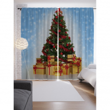 Купить joyarty шторы с фотопечатью подарки в ожидании из сатена 290х265 см p_1550_145x265