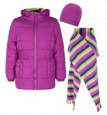 Купить комплект куртка/шапка/шарф pink platinum by broadway kids, цвет: фиолетовый ( id 7756453 )