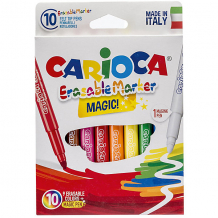 Купить набор стирающихся фломастеров carioca magic, 10 шт., в картонной коробке с европодвесом ( id 7340776 )
