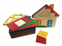 Купить деревянная игрушка ступеньки творчества сложи квадрат. дом от семьи никитиных 026