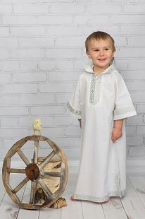 Купить рубашка крестильная alivia kids русская традиция, цвет: белый ( id 9532707 )