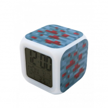 Купить часы pixel crew будильник блок красной руды пиксельные с подсветкой pc01506