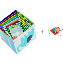Купить развивающая игрушка little нero складные кубики + art-puzzle 12 карточек 46 фишек 