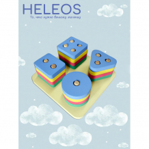 Купить деревянная игрушка heleos сортер 4 цвета разноцвет квадрат срт1-4