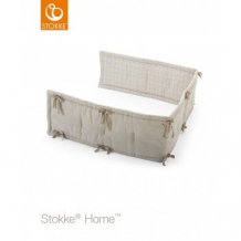 Купить бампер для кроватки stokke home, цвет: бежевая клетка stokke 996952240
