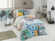 Купить постельное белье hobby home collection malibu beach 1,5 спальное евро (4 предмета) 1501001757