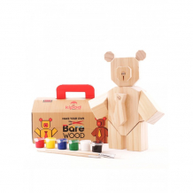 Купить kipod toys деревянный набор собери медведя с красками kb-100