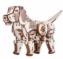 Купить eco wood art конструктор деревянный 3d механический щенок puppy epup
