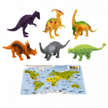 Купить zooграфия игровой набор животные с картой обитания 6 шт. 200807033 200807033