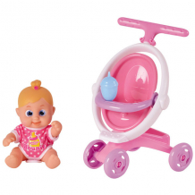 Купить bouncin' babies 803004 кукла бони с коляской, 16 см