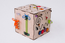 Купить деревянная игрушка бизикуб дикие животные и геометрические фигуры с розеткой и телефоном 07crt122
