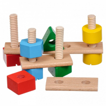 Купить деревянная игрушка мир деревянных игрушек набор для развития моторики (11 деталей) д189