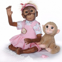 Купить sharktoys кукла мягконабивная реборн обезьяна люся 50 см 21700001