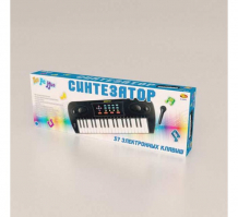 Купить музыкальный инструмент abtoys синтезатор с микрофоном и адаптером (37 клавиш) d-00062